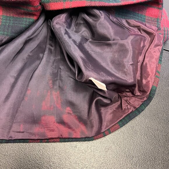 VTG Cross Country Fashions women’s Plaid Blazer Jacket Size 12 Wool Academia - Picture 5 of 8